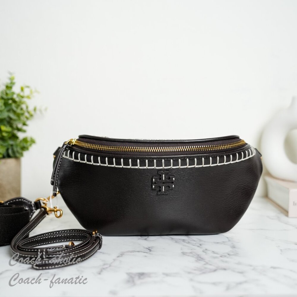 Tory Burch Thea Whipstitch Leather Belt Bag Crossbody in Cedar NWT